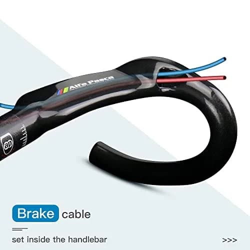 Alfa Pasca Carbon Fiber Drop Bars 31.8 x 400mm Aero Road Bike Handlebar | Lightweight & Internal Routing thumbnail 4