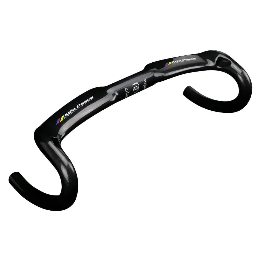 Alfa Pasca Carbon Fiber Drop Bars 31.8 x 400mm Aero Road Bike Handlebar | Lightweight & Internal Routing - view 9