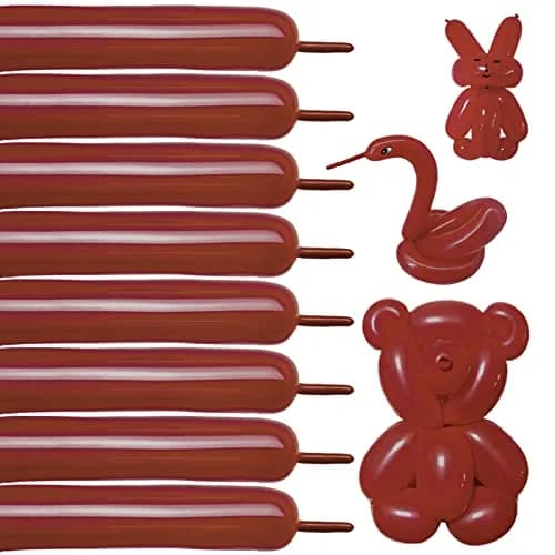 KUULBELA Magic Coffee 260 Balloon Kit for Balloon Animals, Long Brown Latex Balloons for Twisting & Modelling, 100Pcs | Assorted Colors Balloon thumbnail 1