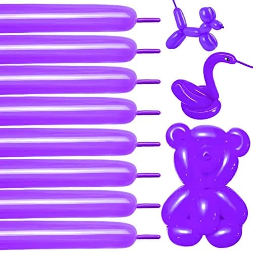 KUULBELA Dark Purple Long Balloons 100 Pack | 130 cm (51.2 Inch) Inflated Twisted Magic Balloons for Party Garland thumbnail 1