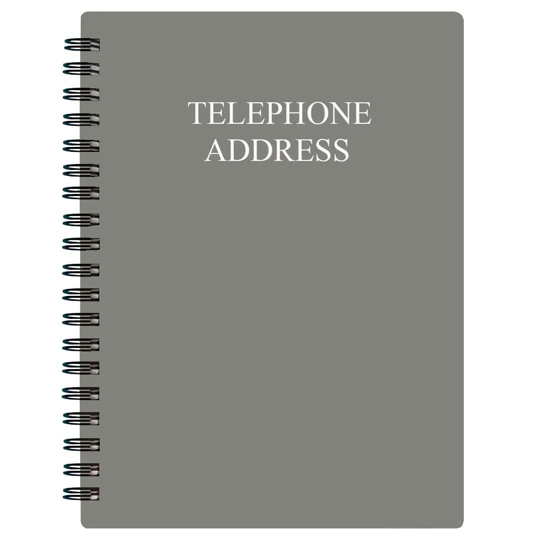 Nokingo Grey 5x7 Inch Address & Birthday Book with Tabs, 120 Pages | Alphabetical Organizer - main product image