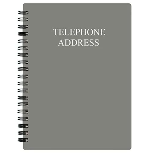 Nokingo Grey Address & Birthday Book with Tabs, 5x7 Inch | Organizer for Contacts, Passwords & Important Dates thumbnail 1