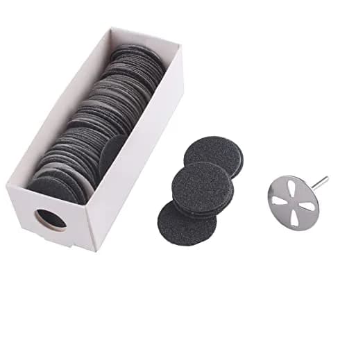MZCMSL Foot Scraper Kit 100pcs Discs & Metal Nail Bit, Coarse Grit | Pedicure & Callus Removal thumbnail 1