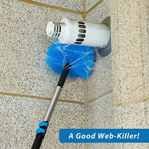 VITEVER 20 Feet High Reach Duster Kit with 5-12 Ft Extension Pole, Cobweb Duster, Window Squeegee & Scrubber | Cleans High Ceilings, Fans, and Windows thumbnail 5