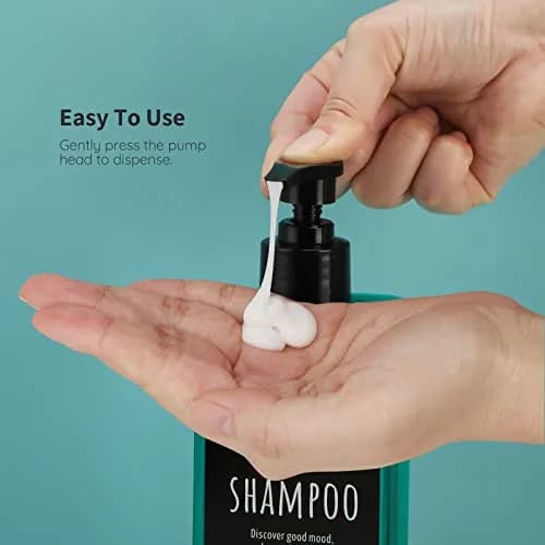 Segbeauty 3-Pack 500ml (16.9oz) Pump Dispensers | Refillable Shampoo, Conditioner & Body Wash Bottles with Labels thumbnail 4
