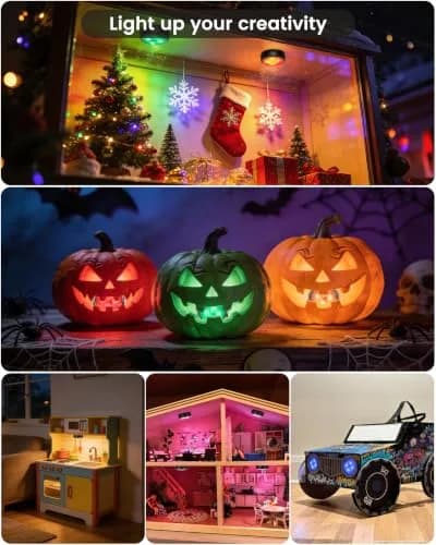 TECOMLIGHT Puck Lights with Remote 6 Pack | 13 Colors & White Tones, Battery-Operated, Adjustable Dimming thumbnail 7