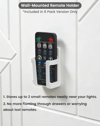 TECOMLIGHT Puck Lights with Remote 6 Pack | 13 Colors & White Tones, Battery-Operated, Adjustable Dimming thumbnail 9