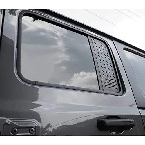 Hoolcar Black American Flag Sticker Decal Aluminum Alloy for Jeep Wrangler JL & Gladiator | Patriotic Modern thumbnail 4