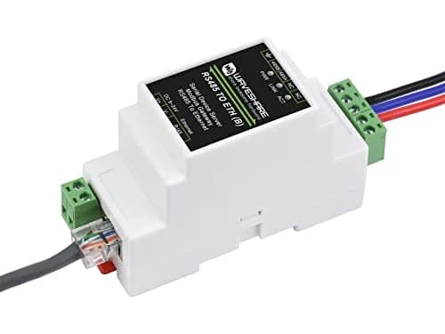 Waveshare RS485 to Ethernet Converter Industrial Serial Device Server TCP/IP to Serial Module with 9-24V Wide Power Supply | Supports Modbus Gateway, MQTT/JSON, TCP/UDP Modes thumbnail 1