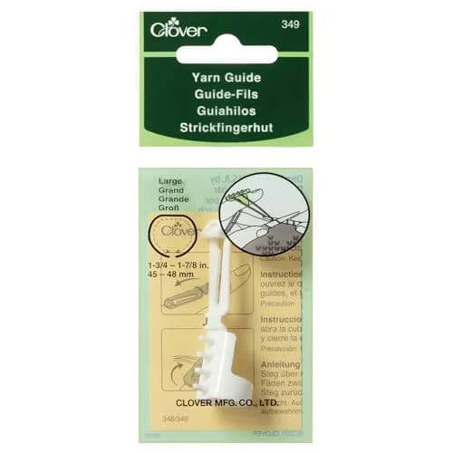 Clover Large Yarn Guide for Knitting & Crochet | White Plastic thumbnail 1