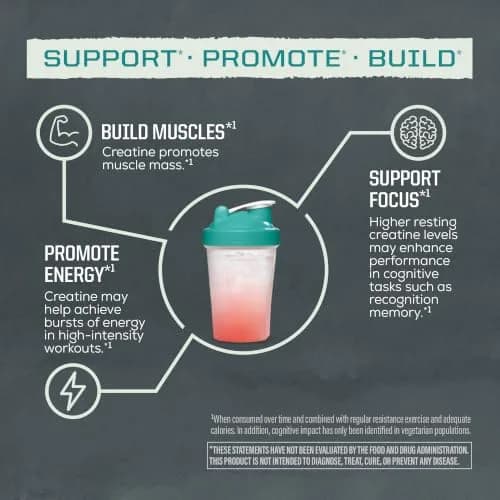 Sunwarrior Creatine Monohydrate Powder Micronized | 60 Servings, Unflavored | Supports Muscle & Brain thumbnail 4