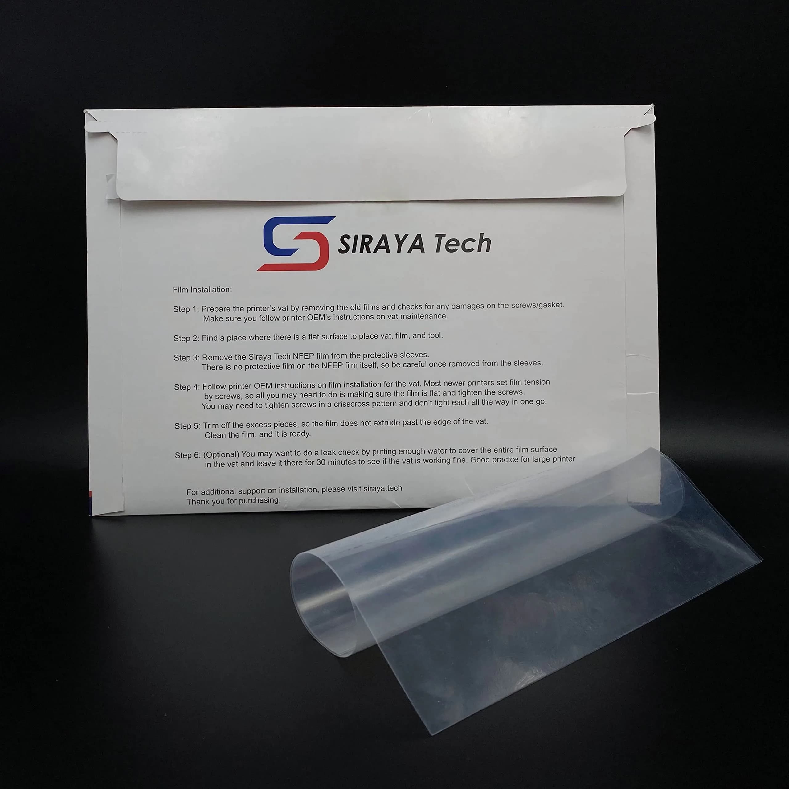 Siraya Tech NFEP Film A4 Size (210 x 297mm) - 2 Pcs | Better Durability, Fewer Layer Lines, Accurate Print Results for Resin 3D Printers - view 4