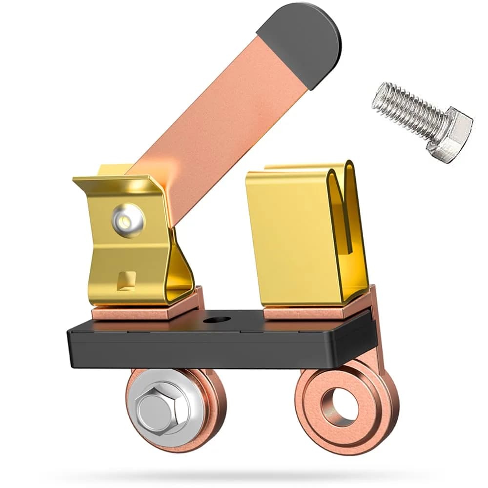 COZYEHOO Side Post Knife Blade Master Switch 12V 24V | Heavy Duty Brass Battery Disconnect - main product image