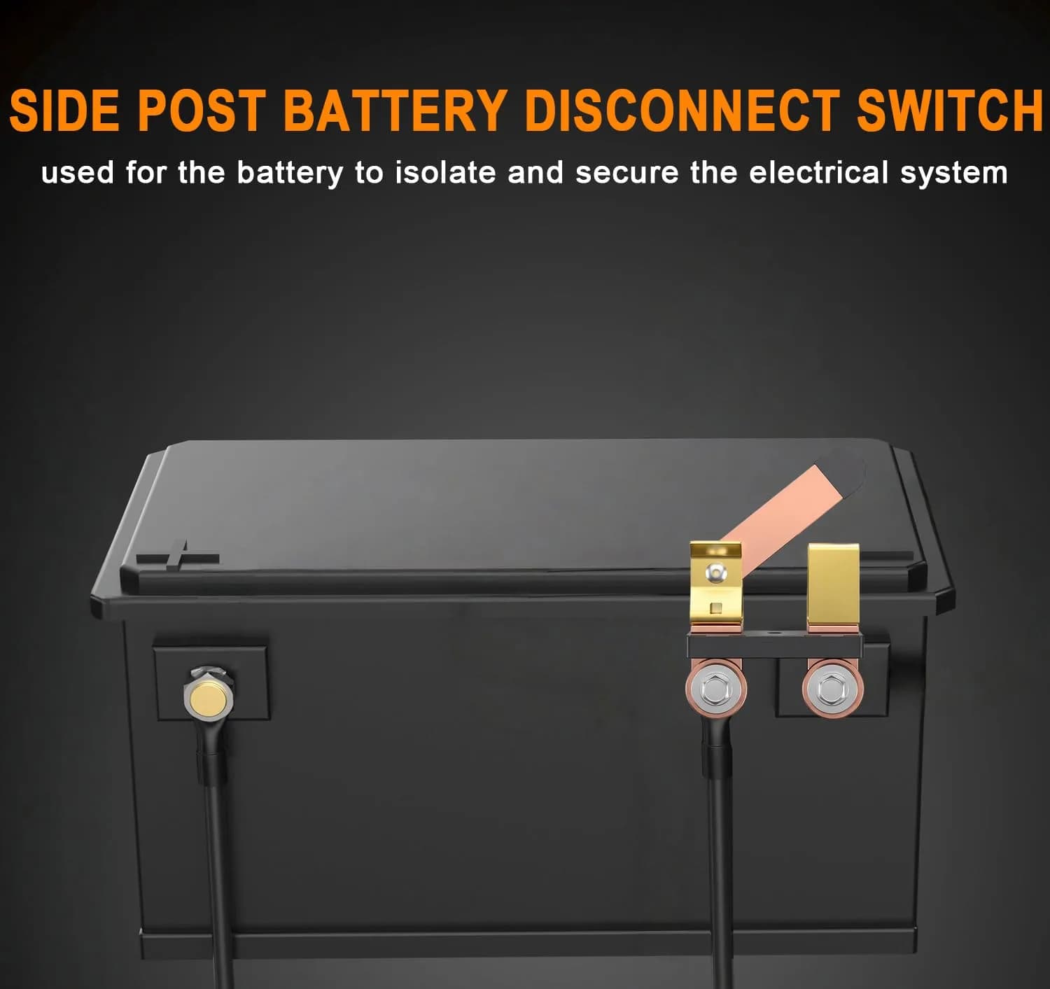 COZYEHOO Side Post Knife Blade Master Switch 12V 24V | Heavy Duty Brass Battery Disconnect - view 3
