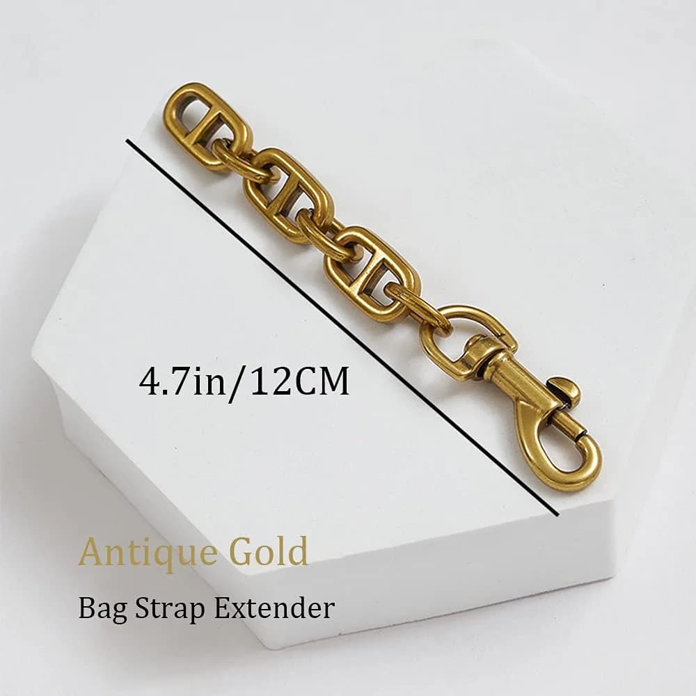 COICOIC Antique Gold 12cm (4.7") Purse Strap Extender - 2 Pack for Shoulder & Crossbody Bags - view 2