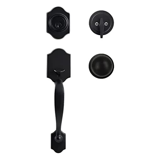 Natsukage Heavy Duty Entry Lock Handle Set | Reversible Matte Black Door Hardware (70-120 chars) thumbnail 2