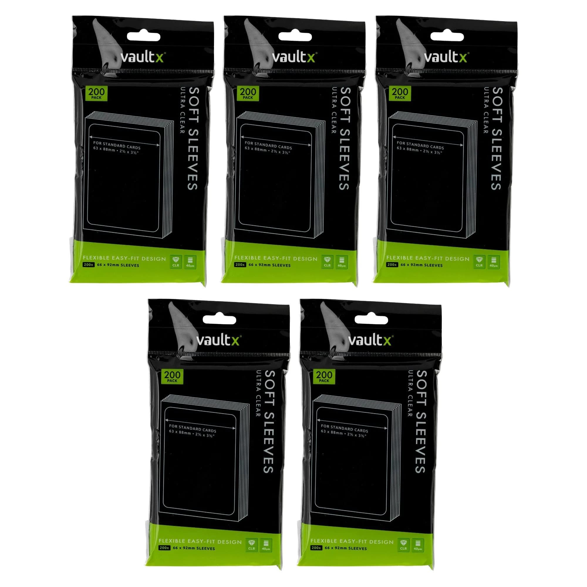 Vault X Soft Penny Sleeves 1000 Pack Clear | Protects Standard Trading Cards Up to 35pt - main product image