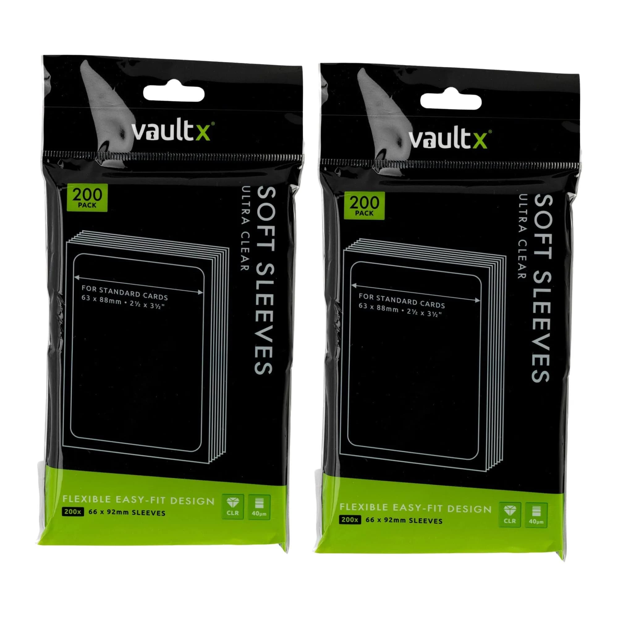 Vault X Soft Penny Sleeves 66mm x 92mm (400 Pack) | Acid-Free, PVC-Free Card Protection — Clear