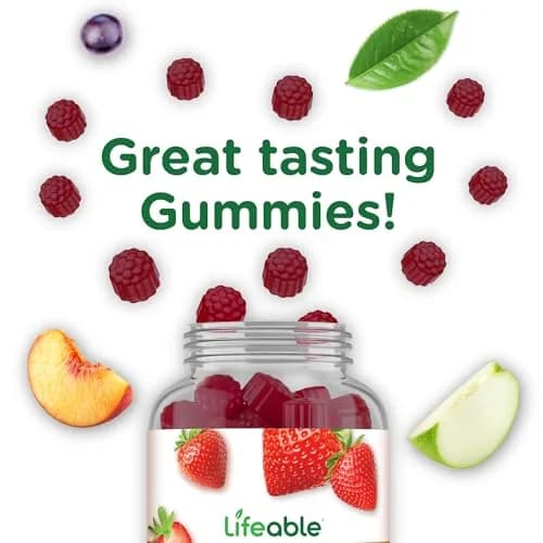 Lifeable Womens Multivitamin Gummies with Extra Biotin, Raspberry, 90 Count | Supports Hair, Skin & Nails thumbnail 6