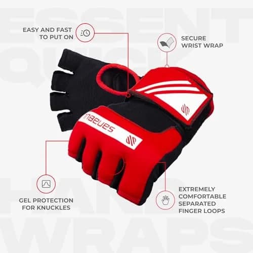 Sanabul Gel Boxing Hand Wraps for Men & Women L/XL | Superior Knuckle & Wrist Support thumbnail 4