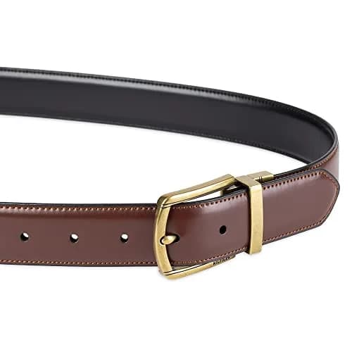 Tommy Hilfiger Men's Reversible Belt - Black/Dark Brown, 35mm Width, Leather & PU Blend thumbnail 4