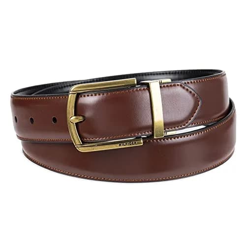 Tommy Hilfiger Men's Reversible Belt - Black/Dark Brown, 35mm Width, Leather & PU Blend thumbnail 2