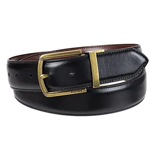 Tommy Hilfiger Men's Reversible Belt - Black/Dark Brown, 35mm Width, Leather & PU Blend thumbnail 3