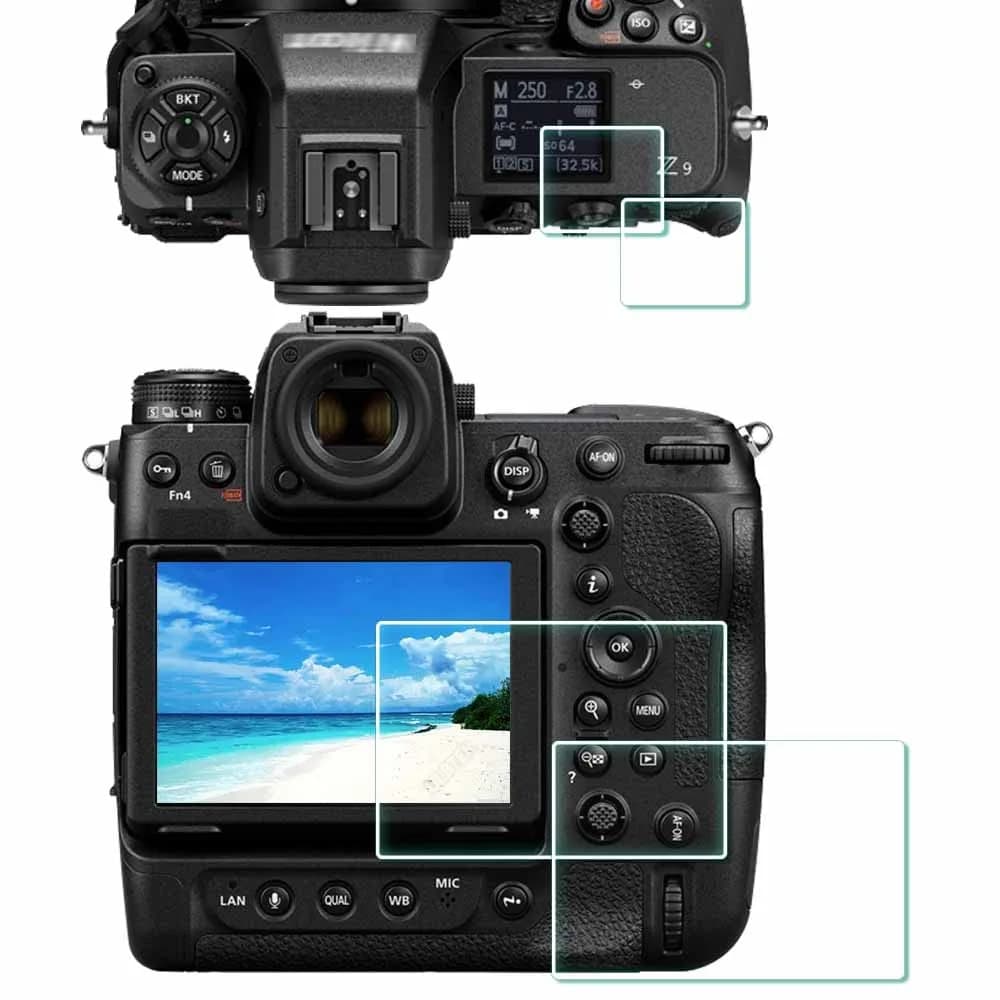 ULBTER Tempered Glass Screen Protector for Nikon Z9 Z8 (2+2 Pack) | 9H Hardness, 99.99% HD Clarity - main product image