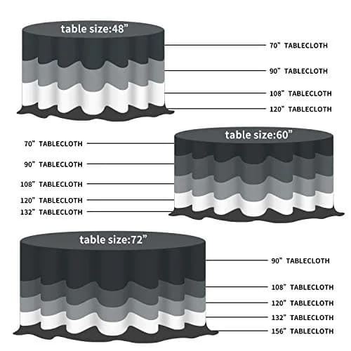 Fokitut 2 Pack Waterproof Round Tablecloth 108 Inch | Stain & Wrinkle Resistant Polyester thumbnail 3