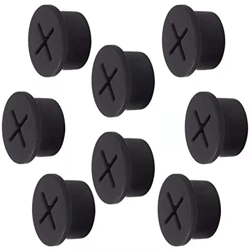 keenkee Black Rubber Cable Cord Grommets 3/4 Inch (19mm) Hole Size | Pack of 8 for Desk Wire Management thumbnail 1