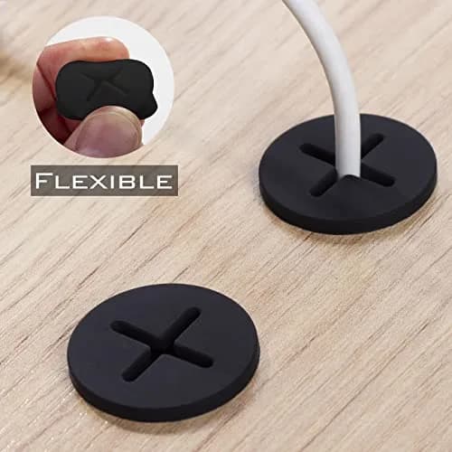 keenkee Black Rubber Cable Cord Grommets 3/4 Inch (19mm) Hole Size | Pack of 8 for Desk Wire Management thumbnail 6