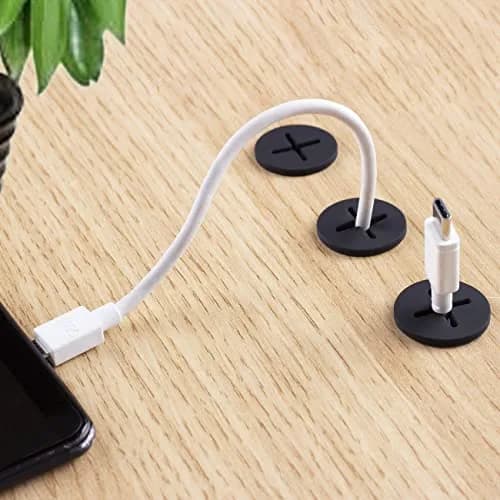 keenkee Black Rubber Cable Cord Grommets 3/4 Inch (19mm) Hole Size | Pack of 8 for Desk Wire Management thumbnail 3