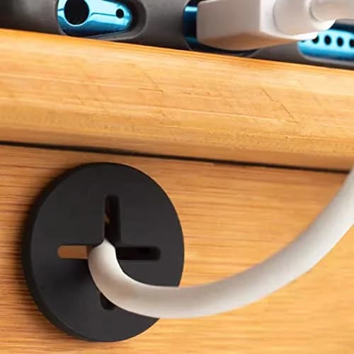 keenkee Black Rubber Cable Cord Grommets 3/4 Inch (19mm) Hole Size | Pack of 8 for Desk Wire Management thumbnail 4
