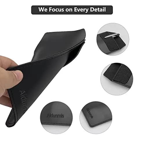 Aidunmis Black PU Leather Pocket Protector 2-Pack | Protects Shirts from Pen Leaks thumbnail 3