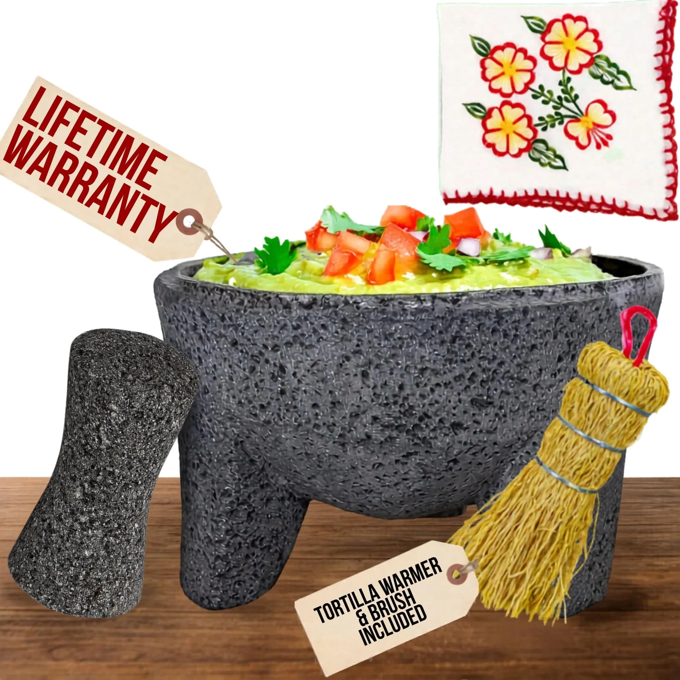 Cuitáxi Lava Rock Pestle | Traditional Mexican Molcajete Tejolote Single Head, 0.345 kg (0.76 lb) — Molcajete Bowl