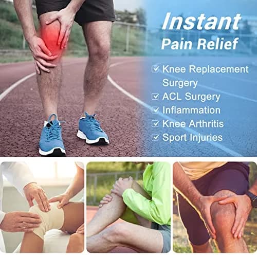 Relief Expert Knee Ice Pack Wrap Around Entire Knee Blue XL | Reusable Cold Compress for Muscle Relaxation & Post-Workout Recovery thumbnail 3