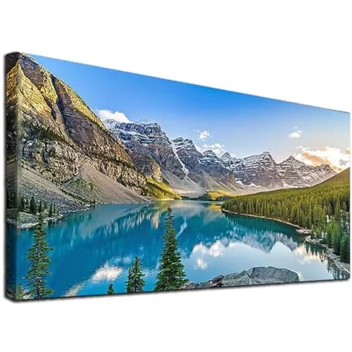 JATOK Diamond Painting Kit for Adults, Alpine Lake, 90cm x 40cm (35.5 x 15.7 in) | Full Round Drill Art & Craft Kit thumbnail 1