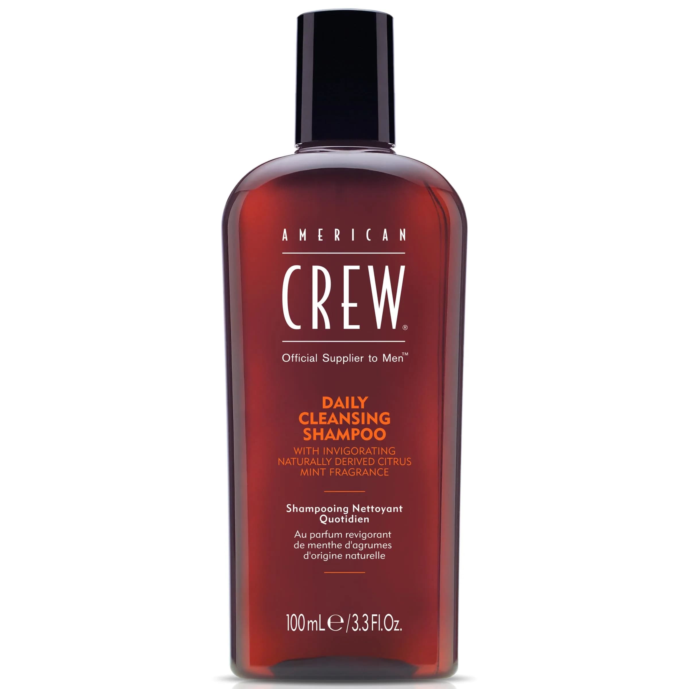 American Crew Daily Cleansing Shampoo 3.3 fl oz | Moisturizing, Vegan, Citrus Mint for Men — Daily Cleansing Shampoo