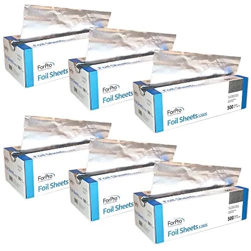 ForPro Embossed Aluminum Foil Sheets 500ct/6pk | Non-Slip Hair Coloring & Highlighting Tool thumbnail 1