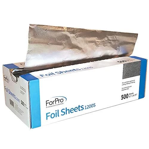 ForPro Embossed Aluminum Foil Sheets 500ct/6pk | Non-Slip Hair Coloring & Highlighting Tool thumbnail 2