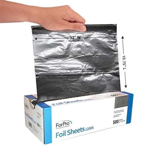 ForPro Embossed Aluminum Foil Sheets 500ct/6pk | Non-Slip Hair Coloring & Highlighting Tool thumbnail 3