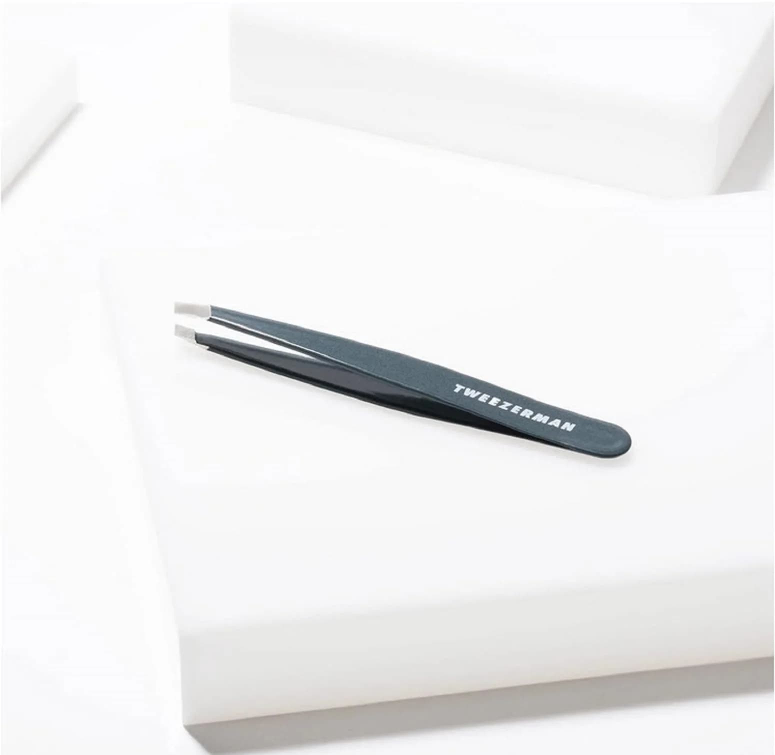 Tweezerman Slant Tweezer – Tweezerman Tweezers for Eyebrows Blue Stone | Precision, Hand-Filed Tips, 25° Slant, Stainless Steel - view 6