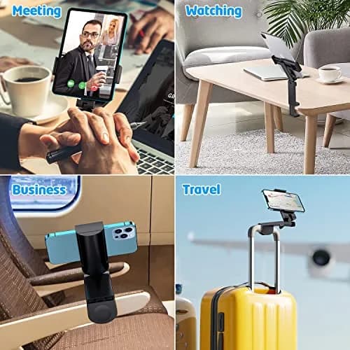 WixGear Universal Airplane Tablet Holder, with Multi-Directional Dual 360 Degree Rotation, Pocket Size Tablet Holder for Airplane, (Devices 3.5" to 7.67” Width Max Weight is 1.5 lbs) thumbnail 6