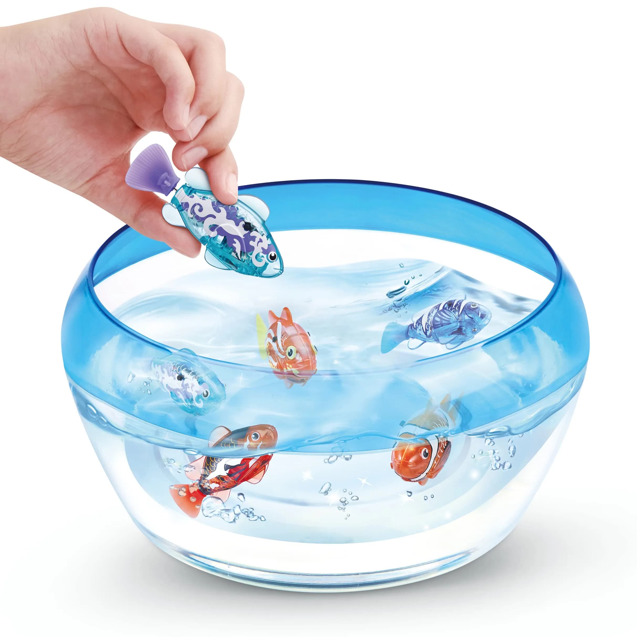 Robo Alive Robo Fish Series 2 (Teal + Orange 2 Pack) | Robotic Swimming Fish with Color Change - view 6