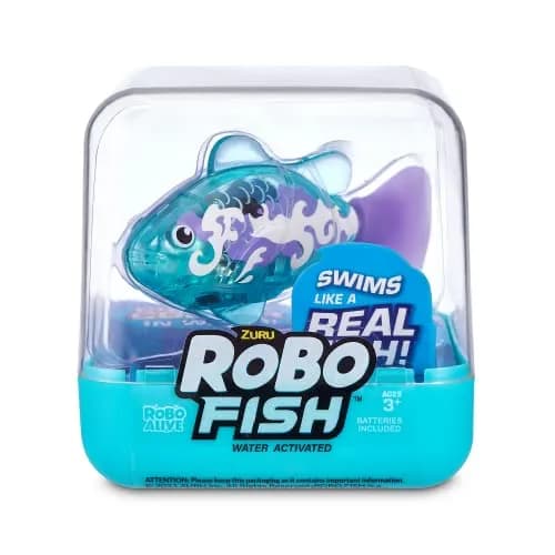 Robo Alive Robo Fish Series 2 (Teal + Orange 2 Pack) | Robotic Swimming Fish with Color Change thumbnail 2