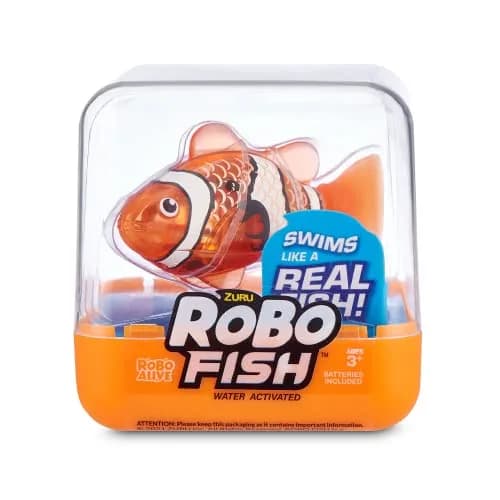 Robo Alive Robo Fish Series 2 (Teal + Orange 2 Pack) | Robotic Swimming Fish with Color Change thumbnail 3