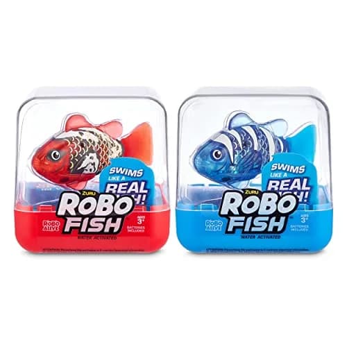 Robo Alive Robo Fish Series 2 (Red + Blue 2 Pack) | Water Activated Robotic Toy Fish with Color Change thumbnail 1