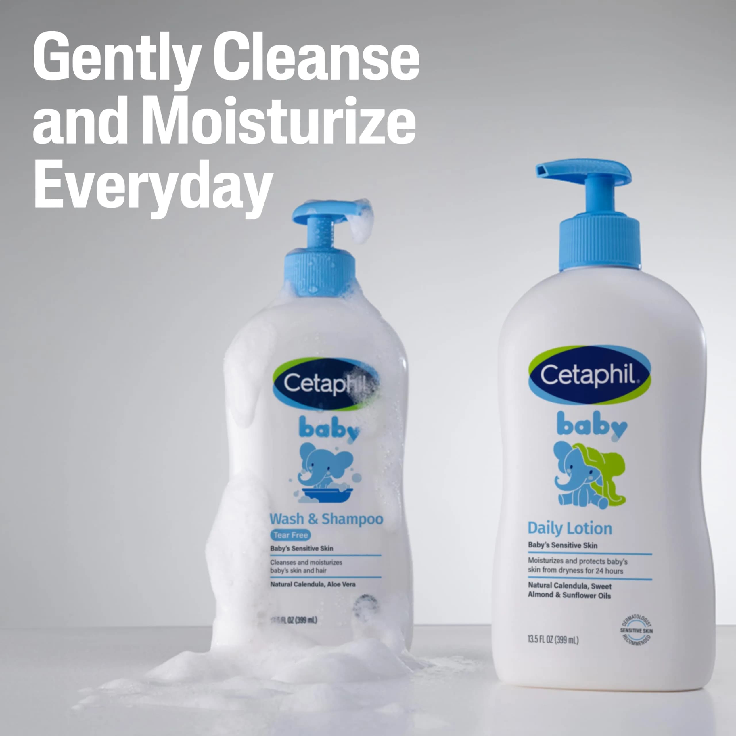 Cetaphil Baby Wash & Shampoo, Gentle Cleanser for Hair & Body, 2 Pack, 13.5 Fl Oz Each | Hypoallergenic, Tear-Free - view 5
