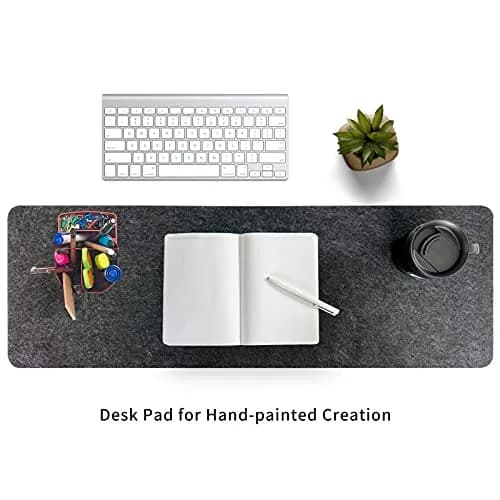 DAWNTREES Felt Desk Mat, Computer Mat for Desk, Dark Gray 91cm x 30cm (36x12Inches) | Non-Slip, Water Absorbing, Desk Protection thumbnail 6
