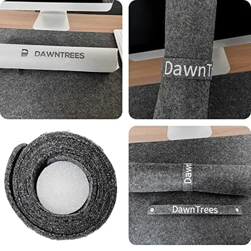 DAWNTREES Felt Desk Mat, Computer Mat for Desk, Dark Gray 91cm x 30cm (36x12Inches) | Non-Slip, Water Absorbing, Desk Protection thumbnail 7